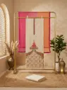 Embroidered Cream Raw Silk Unstitched Suit with Ombre Dupatta