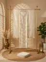 Ivory Tissue Embroidered Unstitched Salwar Suit Material Set