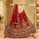Women's Maroon Bridal Lehenga Choli with Heavy Gold Embroidery and Matching Dupatta