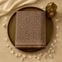 Elegant Brown Bandhani Print Saree with Contrast Border