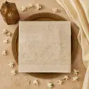Elegant Beige Silk Saree with Intricate Floral Embroidery