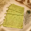Elegant Pastel Green Banarasi Silk Saree with Gold Zari Motifs & Tassels
