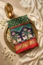 Bottle Green Bandhani Zari Woven Designer Silk Saree