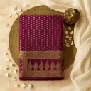 Elegant Wine Designer Saree with Intricate Zari Border Work