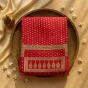 Elegant Red Designer Saree with Traditional Gold Zari Embroidery 