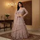 Dusty Rose Hand Embellished Sequin and Cutdana Lehenga Set