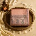 Elegant Pink Tissue Silk Saree with Traditional Paisley Zari Border