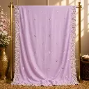 Lilac Pink Saree with Delicate Embellished Motifs and Pastel Scalloped Border