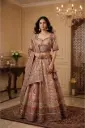 Multicolor Hand Embroidered Silk Lehenga Choli Set with Dupatta