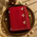Exquisite Red Designer Saree with Radiant Stone Embellishments