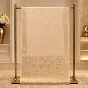 Off White Saree with Elegant Woven Pattern and Embroidered Border