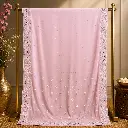 Pastel Pink Embellished Saree with Silver Floral Lace Border
