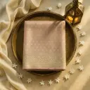 Elegant Champagne Gold Sequined Designer Saree with Intricate Border