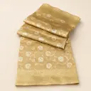 Champagne Gold Banarasi Style Saree with White Floral Zari Weave Festive Wedding Party Wear Look 