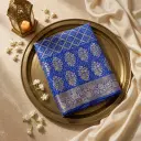 Royal Blue Banarasi Bandhani Georgette Silk Saree