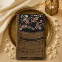 Elegant Black Designer Saree with Exquisite Floral Digital Print