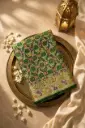 Bottle Green Georgette Bandhani Banarasi Shikargah Jangla Saree
