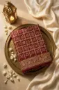 Maroon Gaji Silk Nakshi Check Bandhani Saree