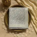 Elegant Grey Embroidered Saree with Intricate Sequin Embellishments