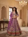 Royal Purple Mirror Work Designer Lehenga Choli Set