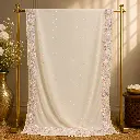 Elegant Ivory Saree with Sequin Buti Work and Embroidered Border