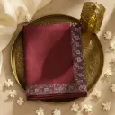 Elegant Maroon Saree with Geometric Mosaic Sequin Border