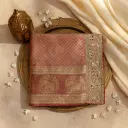 Luxury Red Zari Embellished Silk Designer Saree