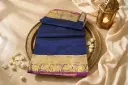 Royal Blue Tana Soft Silk Saree with Zari Border