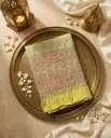 Pistachio Green Handcrafted Bandhani Silk Saree