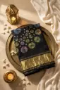 Black Multi-Color Bandhani Saree with Golden Zari Border