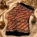 Women's Geometric Printed Black & Brown Saree with Artistic Border
