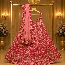 Women's Pink Floral Embroidered Lehenga Choli with Blush Dupatta