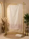 Ivory Linen Silk Embroidered Unstitched Dress Material Set