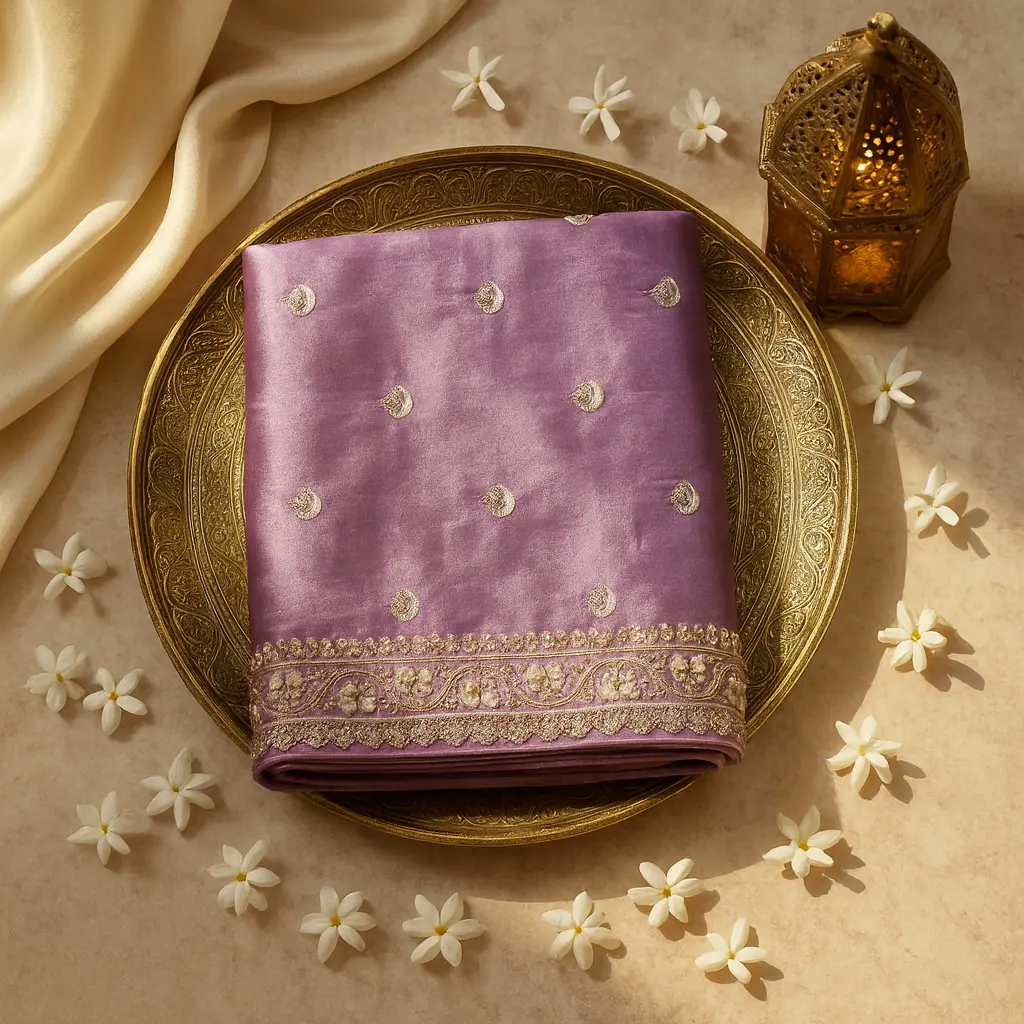 Elegant Ombre Shaded Designer Saree with Exquisite Hand Embroidery 
