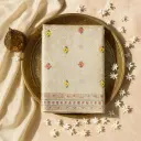 Elegant Off-White Designer Saree with Intricate Zari Embroidery