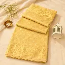 Light Gold Silk Saree with Jacquard Buti Weave & Woven Border