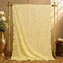Butter Yellow Embellished Saree with Delicate Motifs and Ornate Floral Border