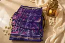 Royal Purple Semi Ikkat Patola Silk Saree