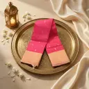 Rani Pink Pure Silk Saree with Gold Zari Border