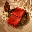Stunning Red Raw Silk Saree with Sequin Embellished Border