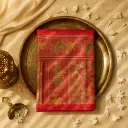 Vibrant Red Patola Silk Saree With Traditional Bird Motif