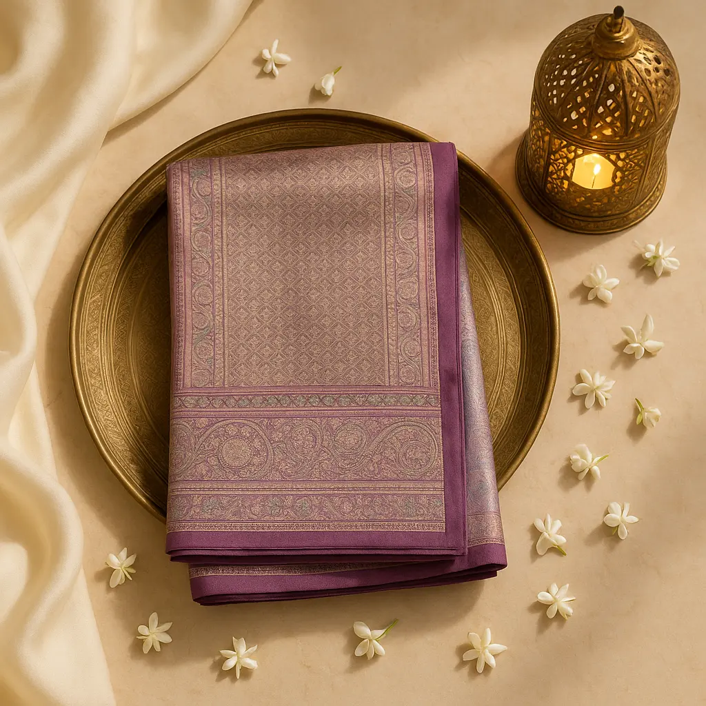 Elegant Maroon Designer Saree with Intricate Gold Zari Weave