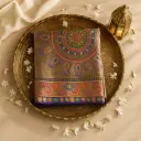 Exquisite Royal Gold and Purple Festive Silk Blend Saree