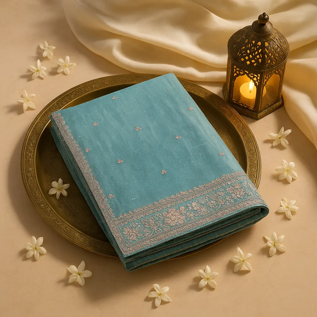 Elegant Embroidered Designer Saree with Intricate Sequin Zari Work
