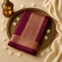 Magenta Zari Woven Silk Designer Saree