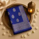 Royal Blue Traditional Banarasi Silk Saree with Intricate Zari 