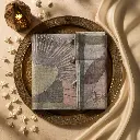 Elegant Grey Abstract Print Cotton Saree with Tassel Details