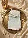 Ice Blue Metallic Tissue Silk Saree with Animal Jacquard