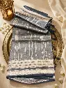 Charcoal Black Handwoven Silk Saree with Antique Zari Stripes