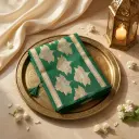 Emerald Green Banarasi Silk Saree with Zari Motifs